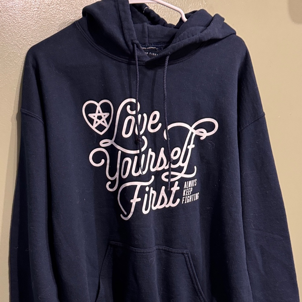 Love Yourself First Black Hoodie- Always Keep Fighting 1st Edition